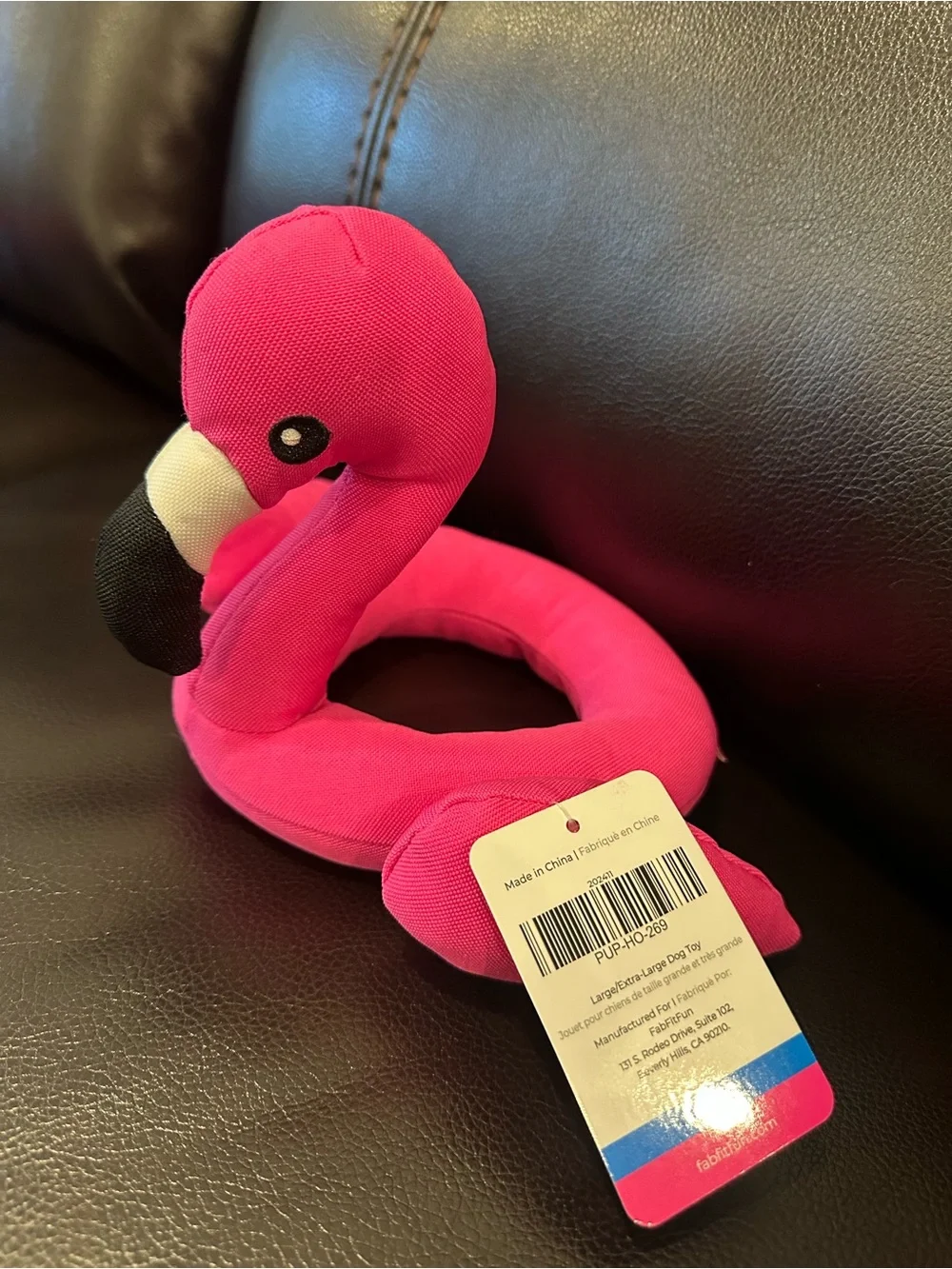 Pink Flamingo Dog Toy - Soft Squeaky Bird